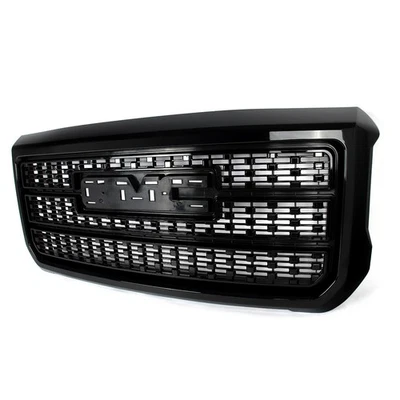 Front Bumper Grille Grill Gloss Black For GMC Sierra 2500HD 3500HD 2015-2019 - Image 1 of 4