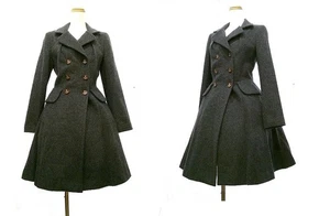 Used Vivienne Westwood 3D Design Double Orb Button Drape Coat Women Size 2  - Picture 1 of 4