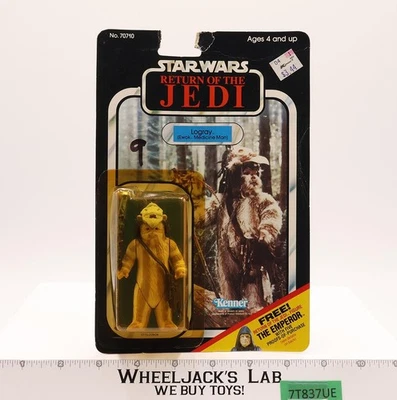 Logray Medicine Man 65 Back-C Star Wars ROTJ 1983 Kenner Vintage NEW MOSC SEALED - Image 1 of 4