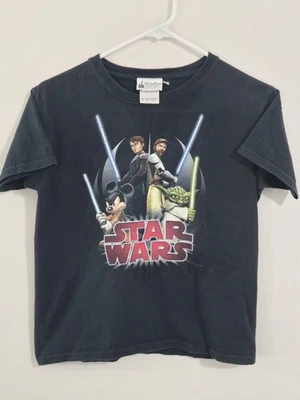 Camiseta Y2K Vintage Walt Disney World Star Wars Mickey Mouse Juvenil Talla Pequeña  Foto 1 de 4