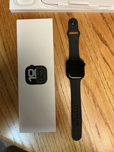 Apple Watch Series 10 46mm Jet Black Aluminum Case, GPS, Sizes M/L - Photo 1 sur 7