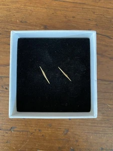WWAKE Gold Stick Wisp Ohrstecker Paar Set 10k gelb - Bild 1 von 3