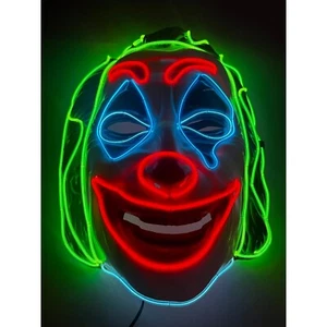 LED El Wire Custom Joker Mask - Picture 1 of 2