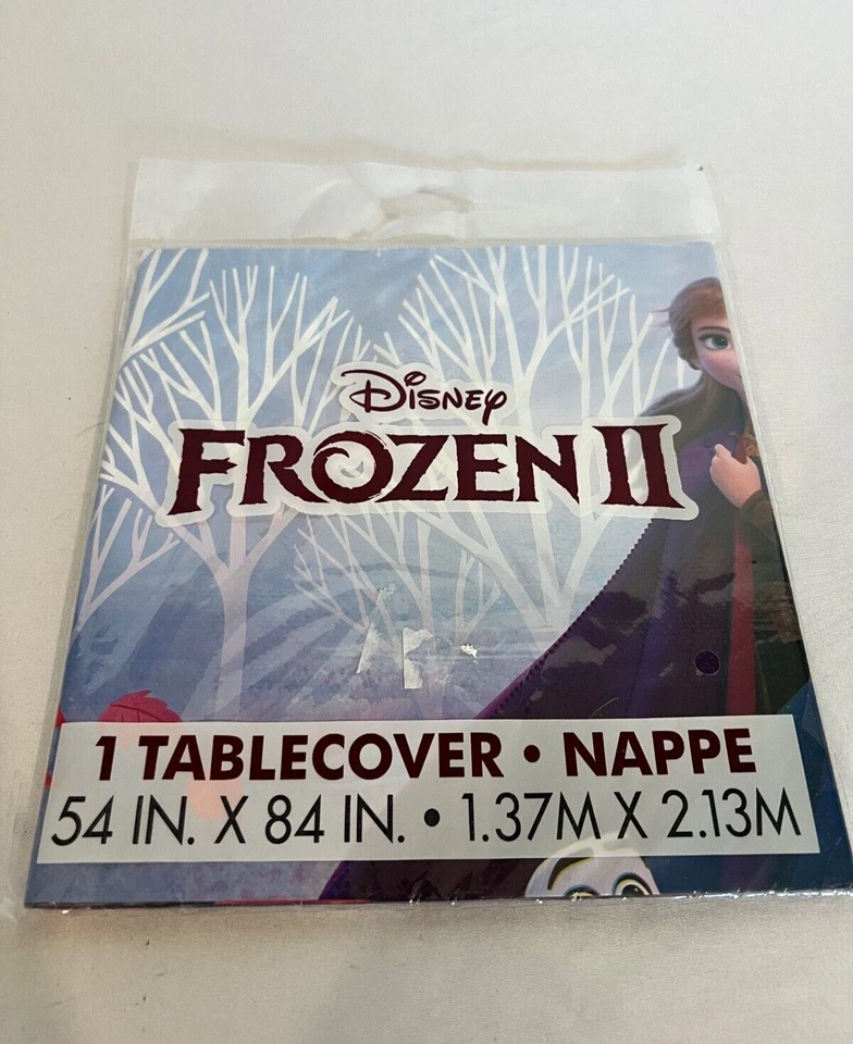 Mantel plástico para fiesta de cumpleaños Frozen II Foto 1 de 2