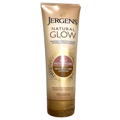 Ежедневный укрепляющий увлажняющий крем Jergens Natural Glow со средними и желтовато-коричневыми тонами кожи - Изображение 1 из 3