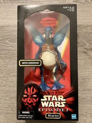 "Figura de acción Datapad 12"" vintage Star Wars 1999 episodio 1 Watto nuevo sellado" Foto 1 de 4