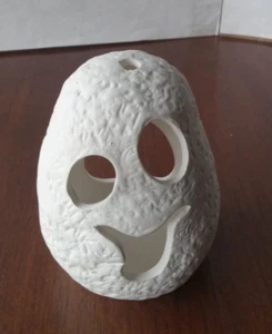Halloween Ghost Tea Light Candle Holder White 5 inch Ceramic Party Decor NEW - Picture 1 of 3