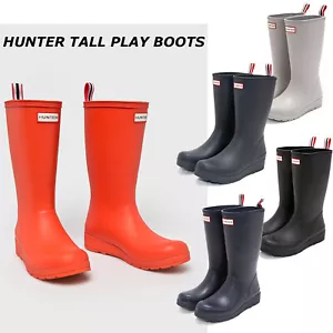 Women Hunter Original Play Tall Rain Boots Waterproof Hunter Wellington Boots - Picture 1 of 29