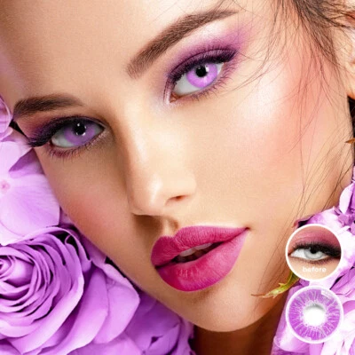 Farbige Kontaktlinsen Naturally Sweet Violet purple mit und ohne Stärke LuxDelux