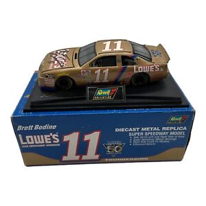 '96 #11 Brett Bodine Lowe's 50th Anniversary Gold Revell NASCAR 1:24 Autographed