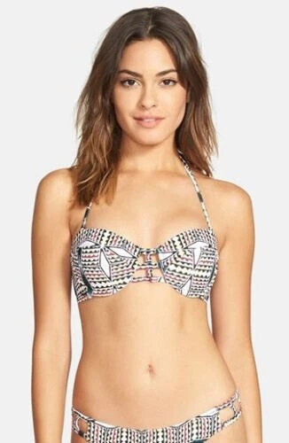 Traje de baño Volcom para mujer Nomand Tide Bandeau con aros, blanco, talla XLarge Foto 1 de 1