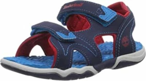 Timberland Adventure Seeker 2 Riemen Kinder Sandalen in Navy Blau & Rot Größe 4  - Bild 1 von 6