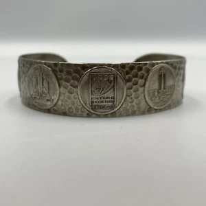 Worlds Fair 1933 Hammered Cuff Bracelet - Picture 1 of 8