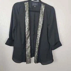 Blu Pepper Women's Open Embellished Sheer Kimono M - Picture 1 of 8