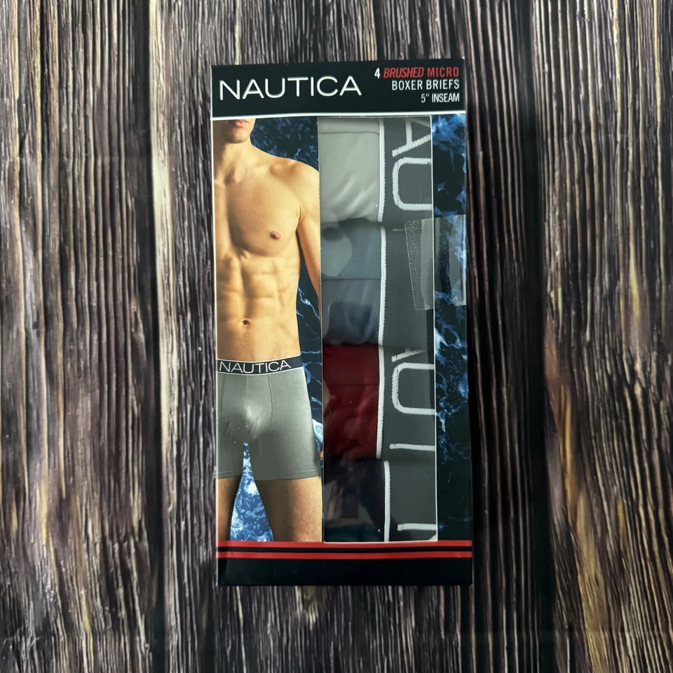 4 PACK NAUTICA COTTON Men's LOW RISE Briefs Stretch NAVY BLUE XLARGE 40"-42"