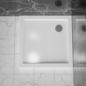 Base doccia singola 32""x32"" in angolo base doccia scarico bianco - Foto 1 di 16