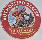 TRIUMPH AUTHORIZED DEALER porcelain sign 10" Inch Only $89.00 on eBay