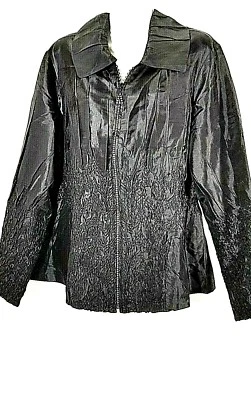 Chaqueta Jerry T Mujer Negra 1X 18 20 Extra Grande Nueva Con Etiquetas SR-MC08 Foto 1 de 4