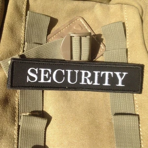 SECURITY TACTICAL MILITARY ISAF SWAT BLACK EMBROIDERY HOOK PATCH - Picture 1 of 4