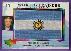 Alberto Fernandez Decision 2020 RAINBOW FOIL WORLD LEADERS FLAG PATCH WL02 # 3/5 - Picture 1 of 2