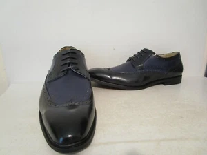 Antonio Cerrelli Mens Faux Leather Wing Tip Dress Oxford Shoes Nvy/Blue 9.5 - 13 - Picture 1 of 4