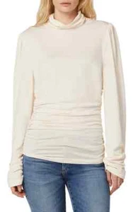 MSRP $128 Joe's Laurel Ruched Long Sleeve Turtleneck Top Size Medium (STAIN) - Picture 1 of 2