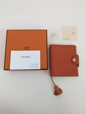 HERMES Note Cover Ulysse Mini Togo Naranja 12 Foto 1 de 4