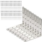 Stainless Steel Corner Bracket - 8 PCS Heavy Duty Right Angle Brackets for Wo...