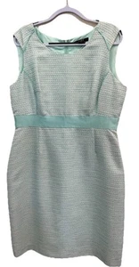 Alex Marie Women's Sheath Dress Tweed Blue Sleeveless in Size 16 - Picture 1 of 7