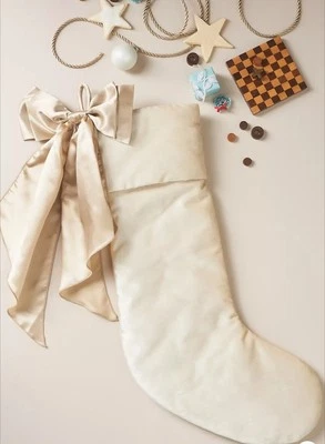 Medias Anthropologie Velvet Bow Marfil Nuevas con Etiquetas 🎀 Foto 1 de 4