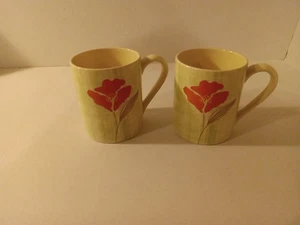 Corelle Coordinates Stoneware 12oz Coffee Mugs Set Of 2 Watercolor Floral - Bild 1 von 6