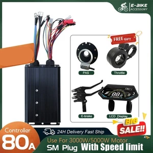 E-bike SineWave Controller 48V 72V 80A with Light Function Brushless Controller - Picture 1 of 36