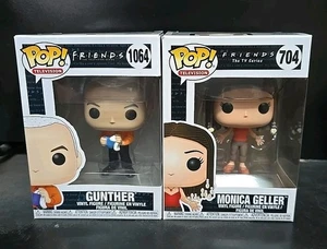 Funko Pop! Friends Monica Geller #704 & Gunther #1064 Vinyl Figure Lot NIB - Picture 1 of 11