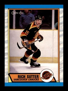 Rich Sutter #282 1989-90 O-Pee-Chee Hockey Vancouver Canucks - Picture 1 of 3