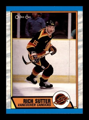 Rich Sutter #282 1989-90 O-Pee-Chee Hockey Vancouver Canucks - Image 1 of 3