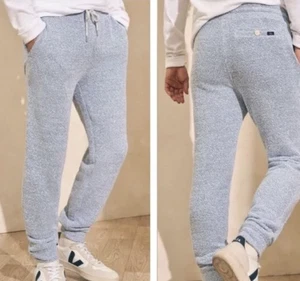 Faherty Jogger Pants Men L beach Terry Whitewater sweatpants cotton Knit Coastal - Picture 1 of 19