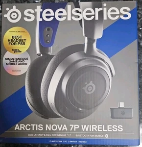 SteelSeries Arctis Nova 7P Cuffie da Gioco Over-Ear Wireless - Nero Nuove Sigillate - Foto 1 di 4