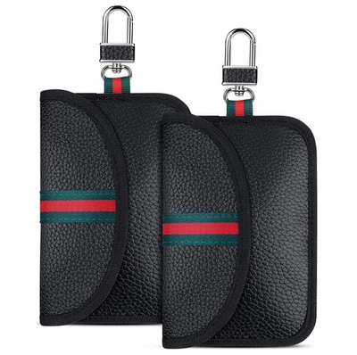 2x Autoschlüssel Keyless Go Schutz RFID Auto Schlüssel Blocker Etui Hülle Tasche - Bild 1 von 4