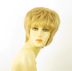 perruque femme 100% cheveux naturel courte blonde ref ESTELLE 22 - Imagen 1 de 9