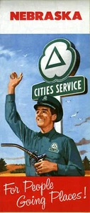 1958 Cities Service Road Map: Nebraska NOS - Bild 1 von 1