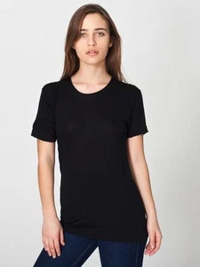 BN American Apparel Unisex Viscose T-Shirt Medium Black Made in U.S.A. - Picture 1 of 2