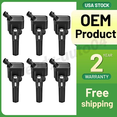 Paquete de 6 bobinas de encendido para Hummer H3 2007 2008 2009 H3T 2009 2010 L5 3,7 L UF497 Foto 1 de 4