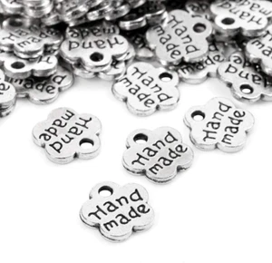 200 Stück Antique Handmade Metall knöpfe Label Charm Anhänger DIY Handwerk Handm - Bild 1 von 7