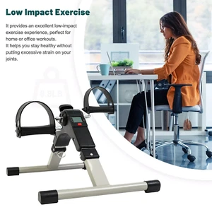 Under Desk Leg Bike Pedal Exerciser Foldable tabletop Arm Workout Calorie Burn - Picture 1 of 12