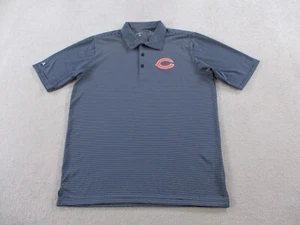 Chicago Bears Polo Shirt Mens Medium Blue Performance Golf NFL Football Wicking - Picture 1 of 10