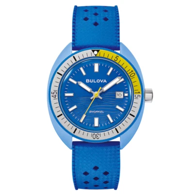Reloj Bulova Snorkel esfera azul correa goma 98B445 Foto 1 de 4
