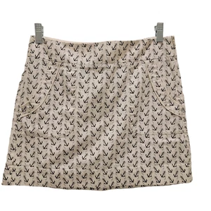 J. Minifalda de algodón negra blanca con estampado de ancla Crew talla 6 yate náutico costero - Imagen 1 de 7