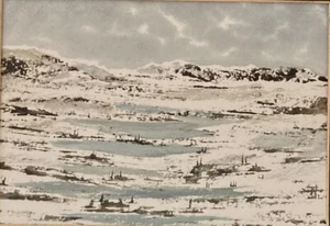 Original watercolor painting, 5x7 original and signed Landscape - Picture 1 of 1