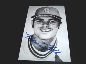 Marc Hill - St. Louis Cardinals Autographed Baseball Post Card 100 % Gtd. - Picture 1 of 2