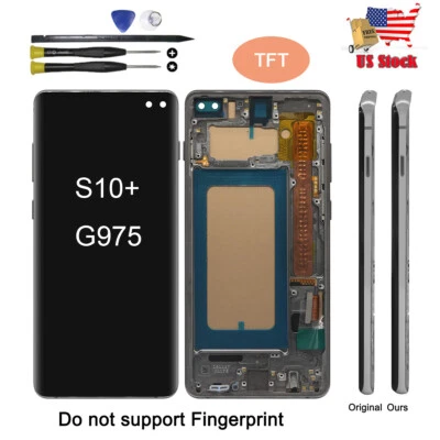 LCD Display Touch Screen Digitizer +Frame For Samsung Galaxy S10+  S10 Plus G975 - Image 1 of 4